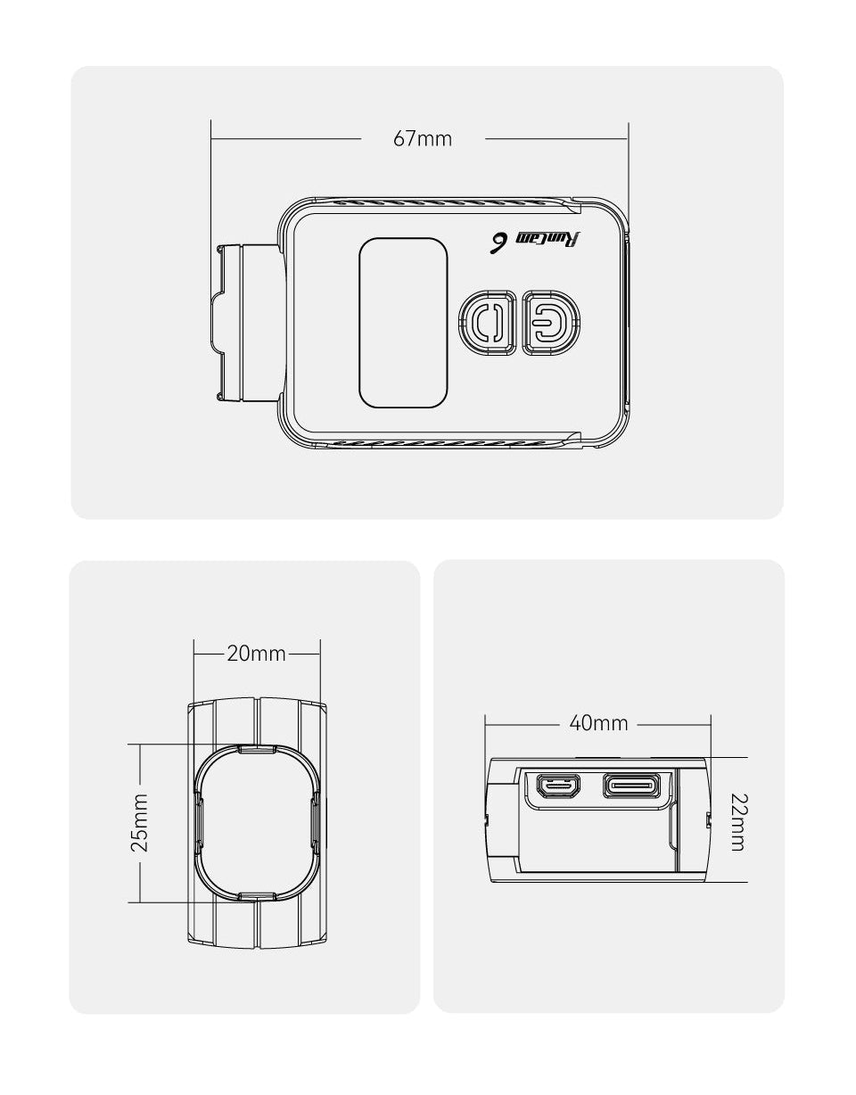 RunCam 6 dimensions